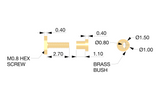 Mosskito Crankpin Bush and M0.8 HEX Screw