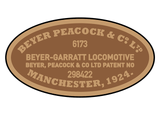 Beyer-Peacock works plates (complex Garratt)