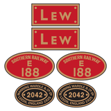 L&B Manning Wardle loco set plates