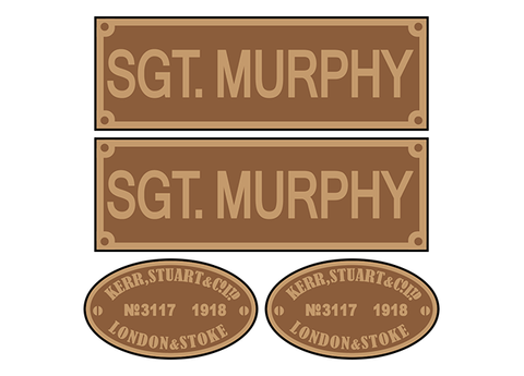 Kerr, Stuart 'Sgt. Murphy' loco set plates