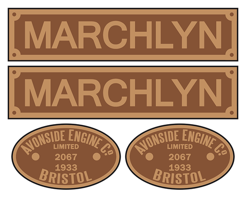 Avonside 'Marchlyn' loco set plates