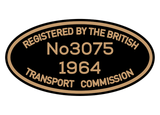 British Transport Commission number plates