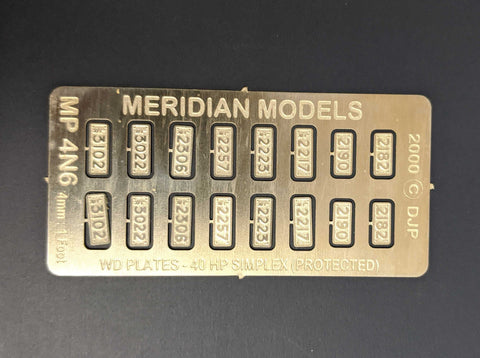 40HP Protected Simplex Number Plates