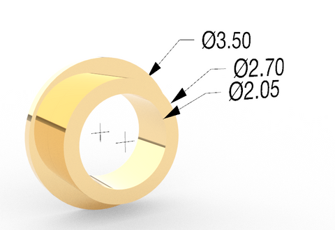 Mosskito 10 x Brass Top Hat Bearings 2.05mm ID