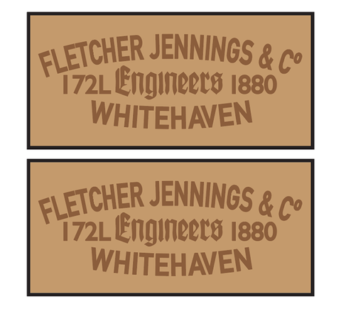 Fletcher Jennings (rectangular style) works plates