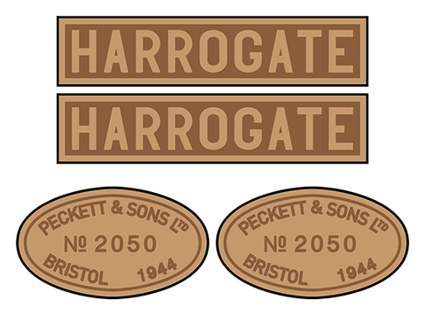 Peckett "Harrogate" loco set plates
