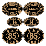 W&L No. 14 / SLR No. 85 loco set plates