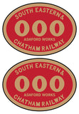 South Eastern & Chatham Railway number plates