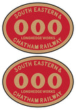 South Eastern & Chatham Railway number plates