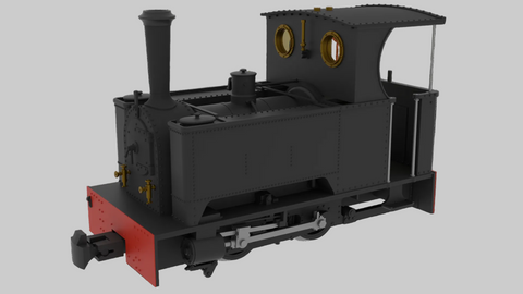 Kerr, Stuart long tank "Sirdar" 0-4-0T loco - plain black