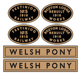 Ffestiniog Railway 'Welsh Pony' loco set plates