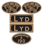 Ffestiniog Railway 'Lyd' loco set plates