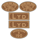 Ffestiniog Railway 'Lyd' loco set plates