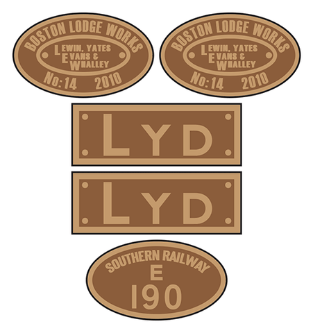 Ffestiniog Railway 'Lyd' loco set plates