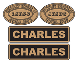 Penrhyn Quarry Railway 'Charles' loco set plates