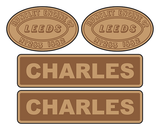 Penrhyn Quarry Railway 'Charles' loco set plates