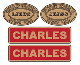 Penrhyn Quarry Railway 'Charles' loco set plates