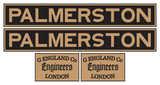 Ffestiniog Railway 'Palmerston' (I) loco set plates