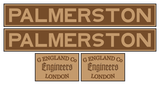 Ffestiniog Railway 'Palmerston' (I) loco set plates