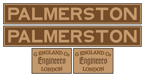 Ffestiniog Railway 'Palmerston' (I) loco set plates