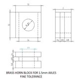 Mosskito Brass Hornblocks 1.51mm ID (Fine Tolerance)