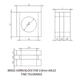 Mosskito Brass Hornblocks 2.01mm ID (Fine Tolerance)