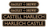 Ffestiniog Railway 'Harlech Castle / Castell Harlech'  loco set plates