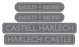 Ffestiniog Railway 'Harlech Castle / Castell Harlech'  loco set plates