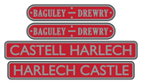 Ffestiniog Railway 'Harlech Castle / Castell Harlech'  loco set plates