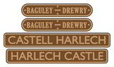 Ffestiniog Railway 'Harlech Castle / Castell Harlech'  loco set plates