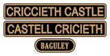 Ffestiniog Railway 'Criccieth Castle / Castell Cricieth'  loco set plates