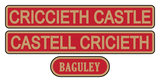 Ffestiniog Railway 'Criccieth Castle / Castell Cricieth'  loco set plates