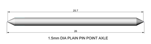 Mosskito 26mm x 1.5mm dia. Axle (OO)