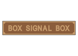 Customised Great Western Railway signal box nameboard