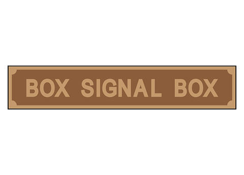 Customised Great Western Railway signal box nameboard