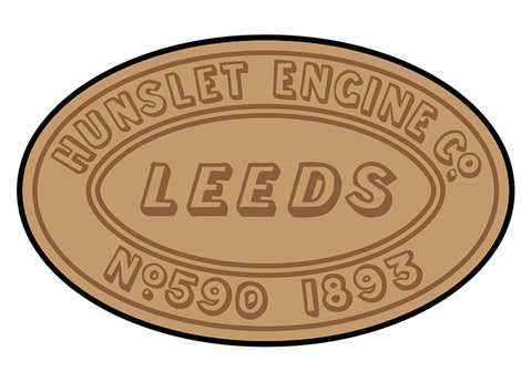 Hunslet works plates (early style)