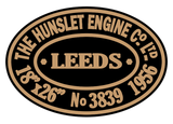 Hunslet works plates (later style)