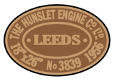 Hunslet works plates (later style)