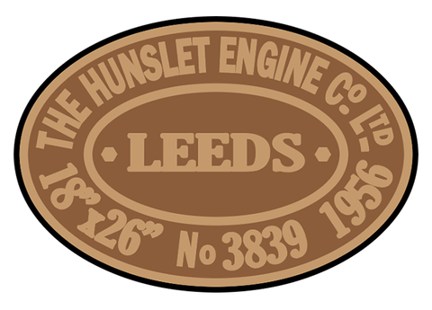 Hunslet works plates (later style)
