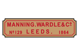 Manning-Wardle works plates (very early style)