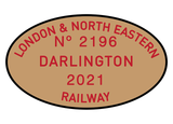 LNER works plates