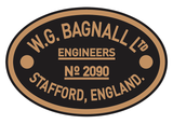 Bagnall works plates (smaller style)