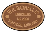 Bagnall works plates (smaller style)