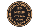 North British works plates (round style)