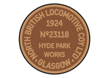North British works plates (round style)