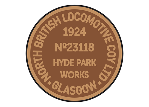 North British works plates (round style)