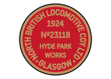 North British works plates (round style)