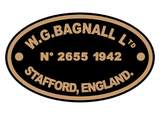 Bagnall works plates (later style)