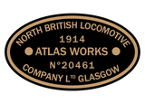 North British works plates (Sharp, Stewart style)
