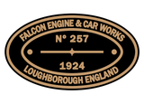 Falcon Engine & Car Works works plates